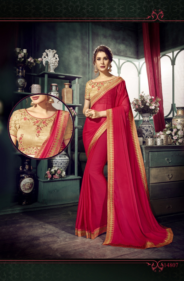 Indian chiffon style saree