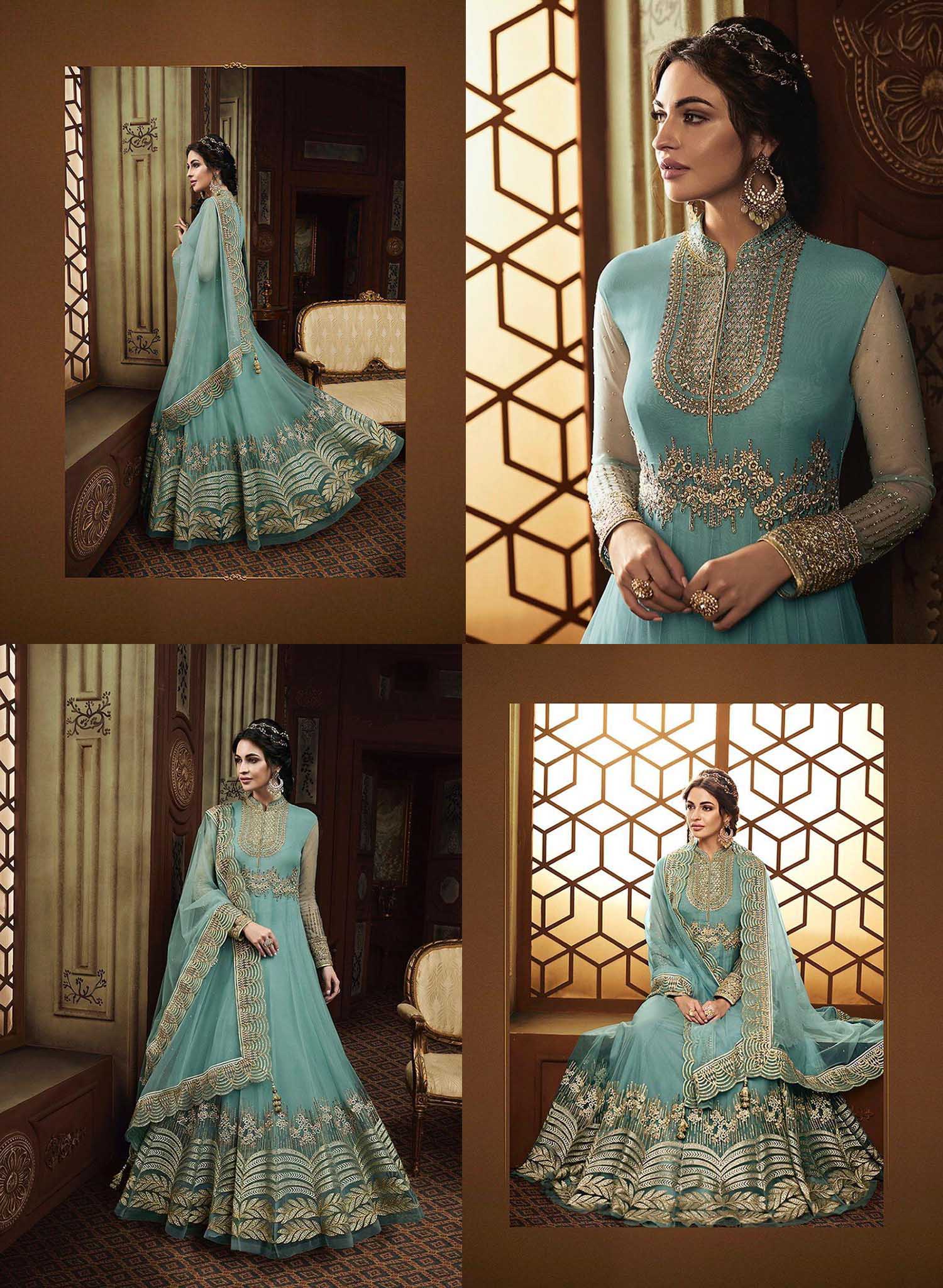 designer indo western gowns