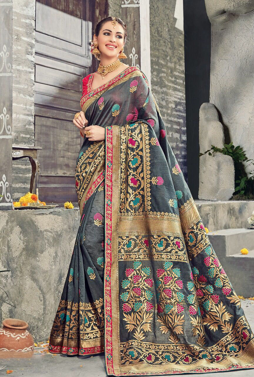 Bollywood Trends - $114.99 PARTY WEAR INDIAN SILK SAREE - BT-SR5273 ...
