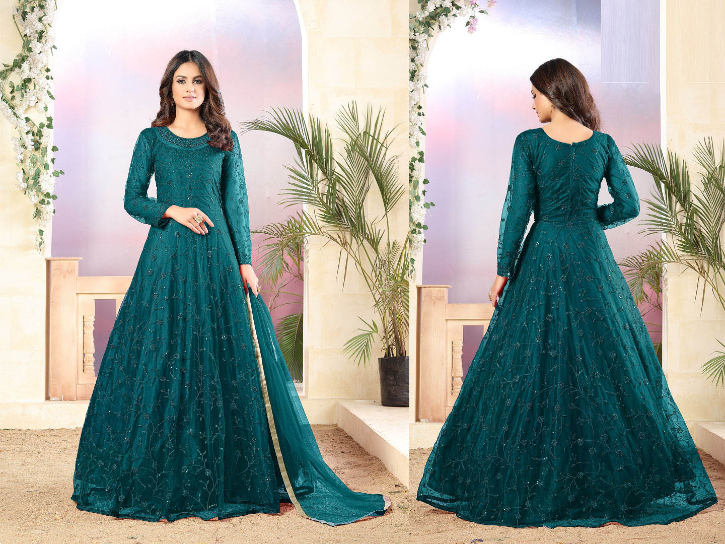 Bollywood Trends 119.99 DESIGNER INDO WESTERN GOWN BT IW R 967050401 1205 S INDO WESTERN GOWN