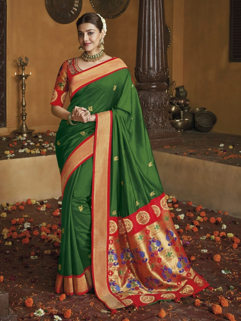 Bollywood Trends - $119.99 DESIGNER INDIAN SILK SAREE BT-SR-980641609