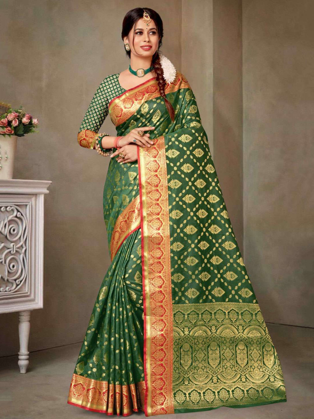 Bollywood Trends - $69.99 DESIGNER INDIAN SILK SAREE BT-SR-991341901-D