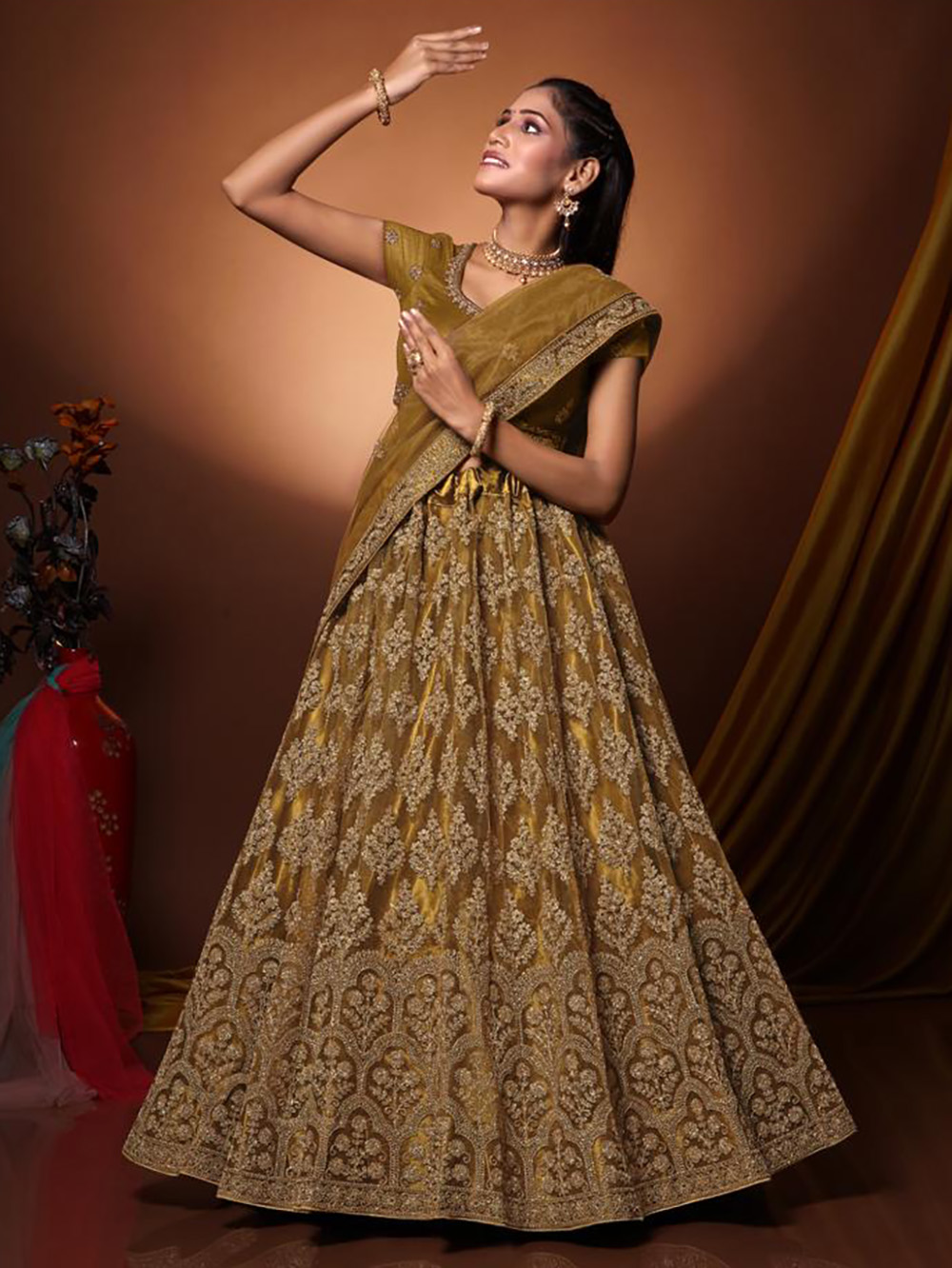 Buy Red Lehenga Choli Online at Best Price: IndianClothStore.com