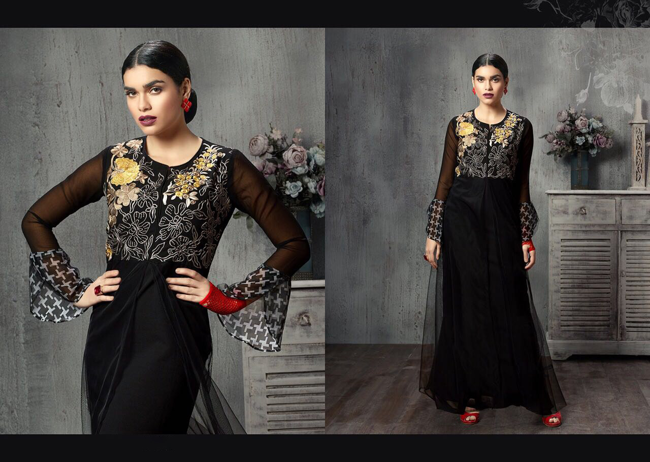 new indo western gown