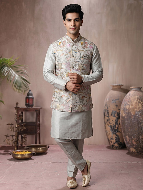 jacket kurta & pyjama set