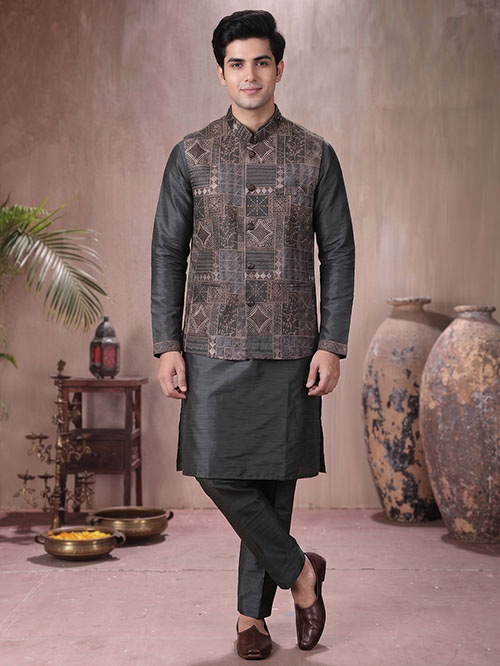 jacket kurta & pyjama set