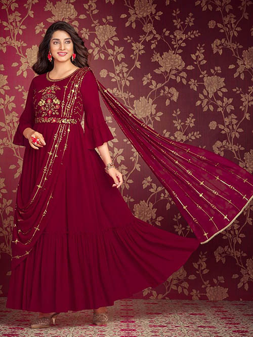 indo western gown