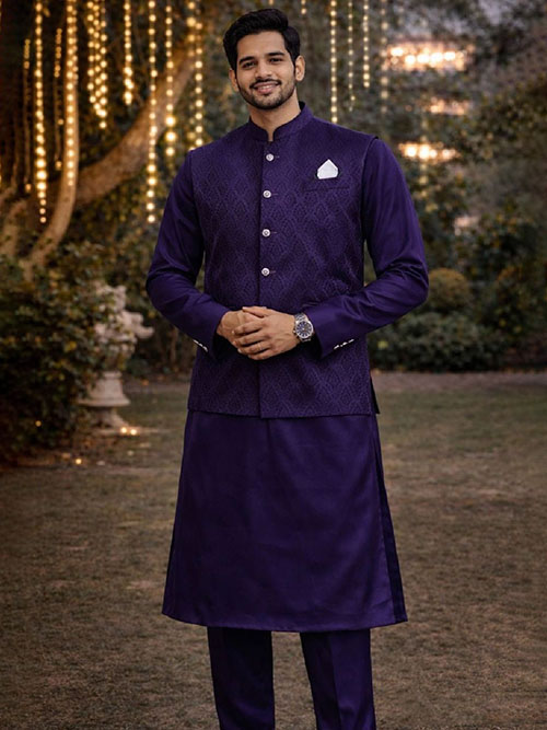 jacket kurta & pyjama set
