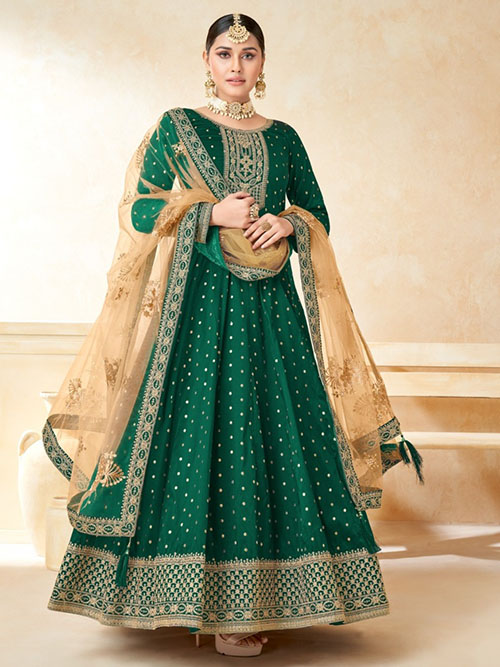 Green indo online western dress